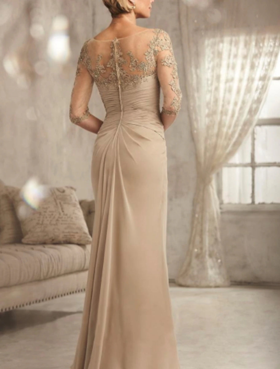 Sheath / Column Mother of the Bride Dress Wedding Guest Plus Size Sexy