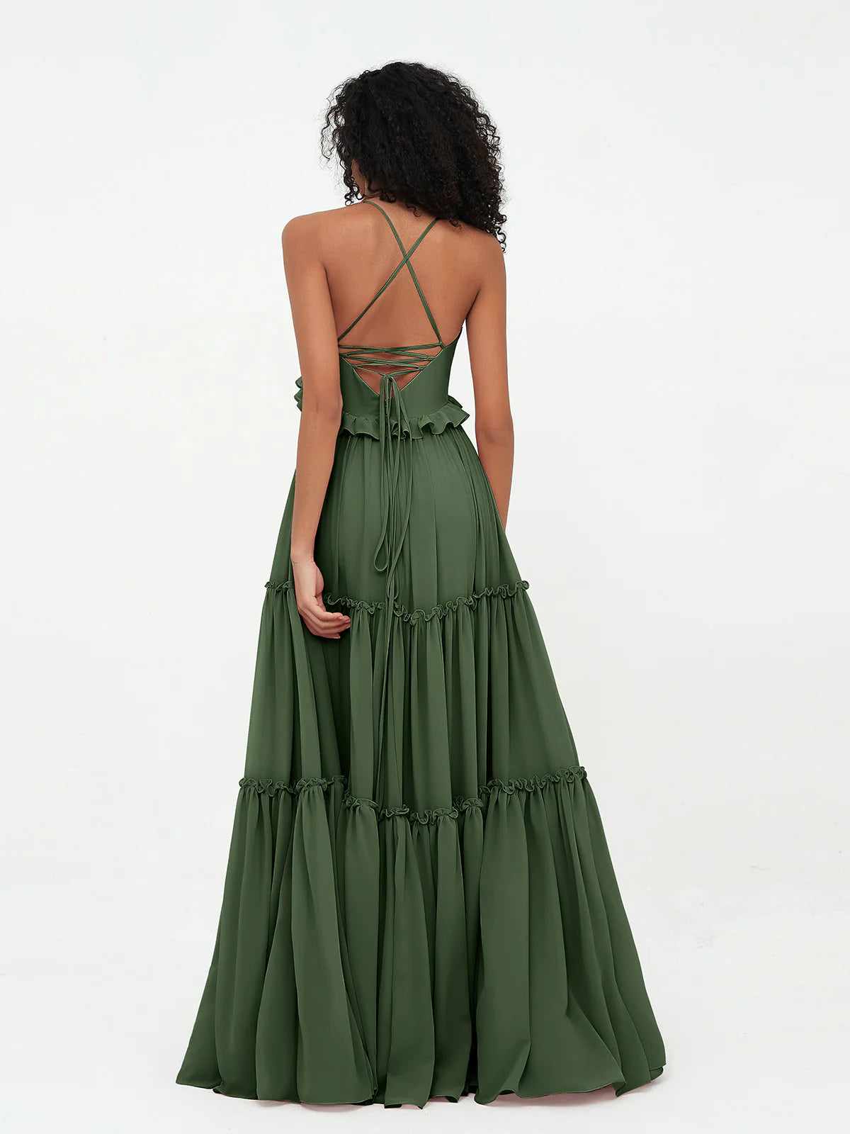 Empire chiffon layered dress Max Bohemian bridesmaid dress