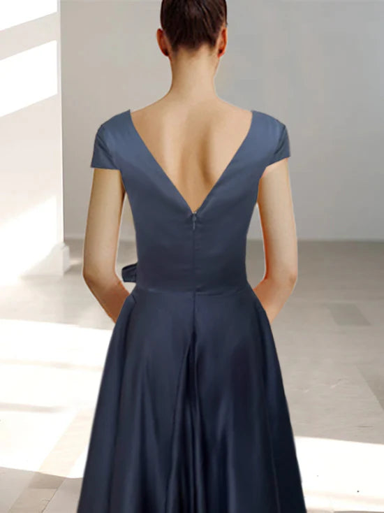 A-line/Princess V-neck pocket mother of the bride dresses