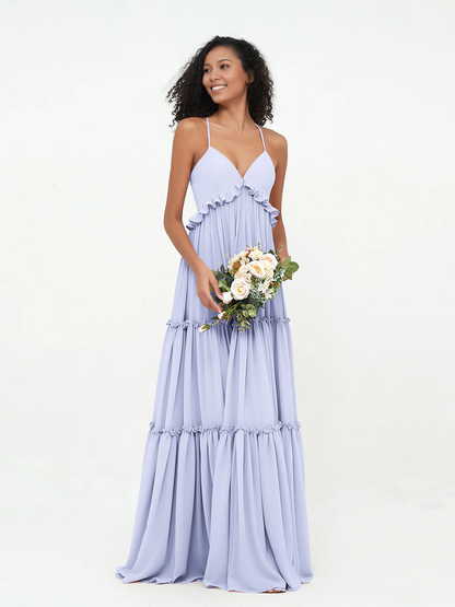 Empire chiffon layered dress Max Bohemian bridesmaid dress