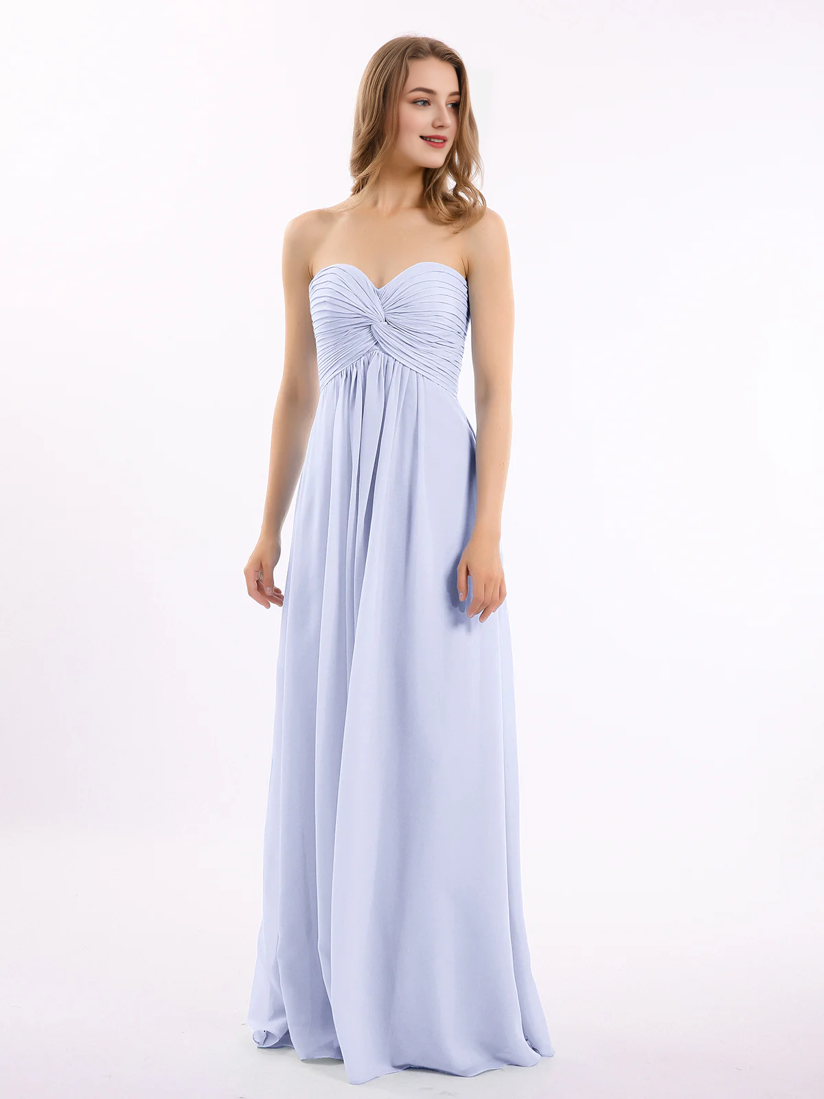 Sweetheart strapless Empire chiffon bridesmaid dress