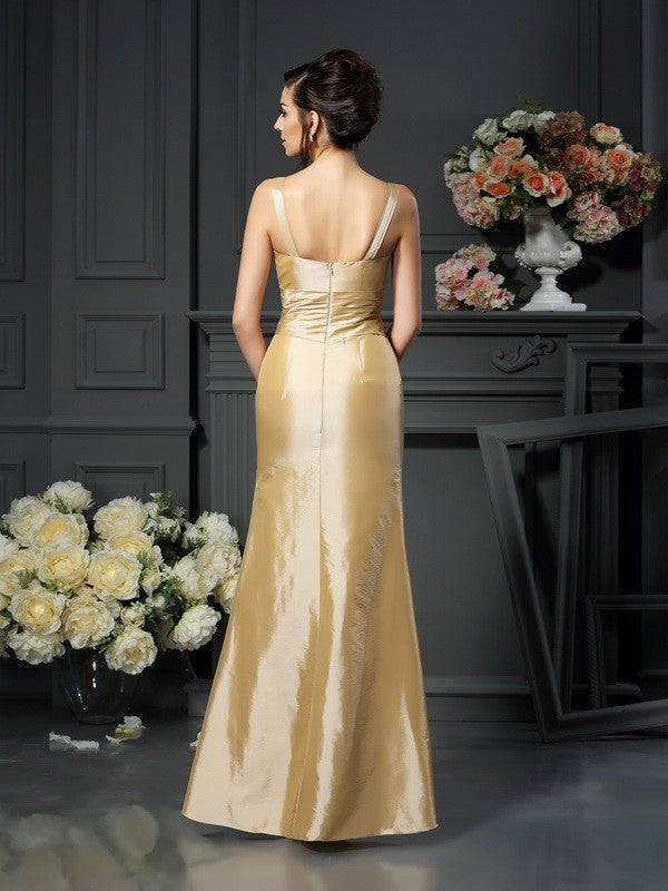 Sheath/Column Straps Bowknot Sleeveless Long Taffeta Mother of the Bride Dresses