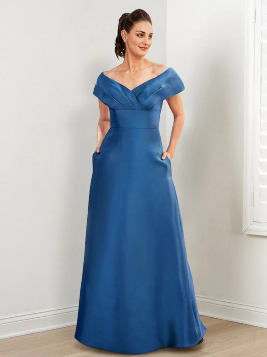 A-line/Princess and floor length style mother of the bride dress
