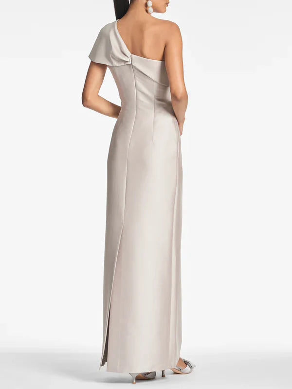 Tight fitting/column shoulder to ground length mother of the bride dresses