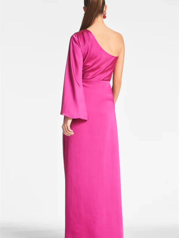 Tight fitting/column shoulder to ground length mother of the bride dresses