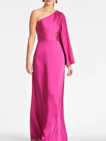 Tight fitting/column shoulder to ground length mother of the bride dresses