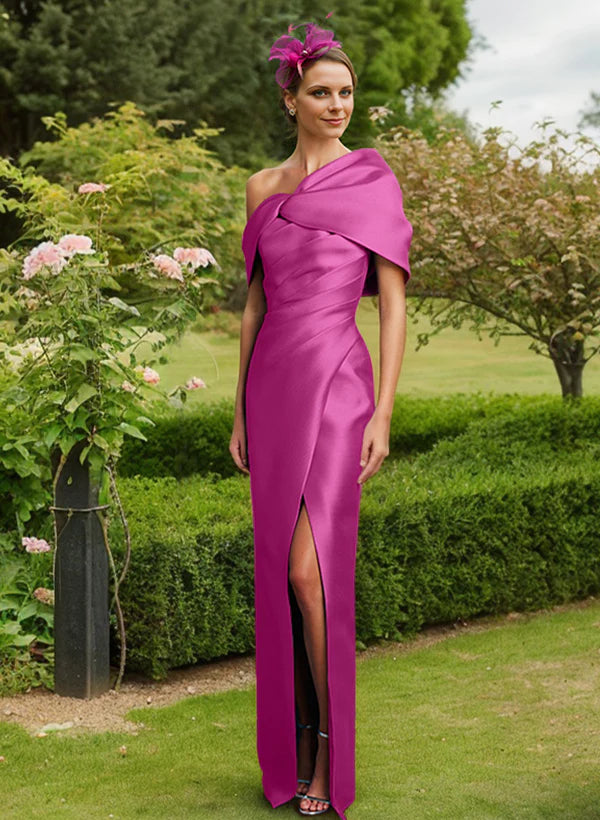 Tight/straight leg shoulder to ground length mother of the bride dresses