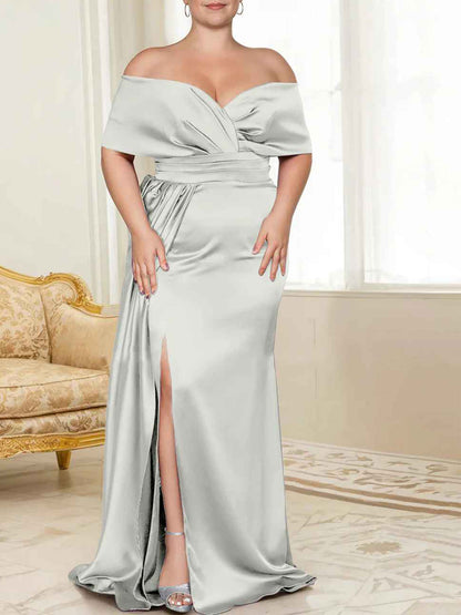 Speaker/Fishtail Off Shoulder Mother of the bride dress