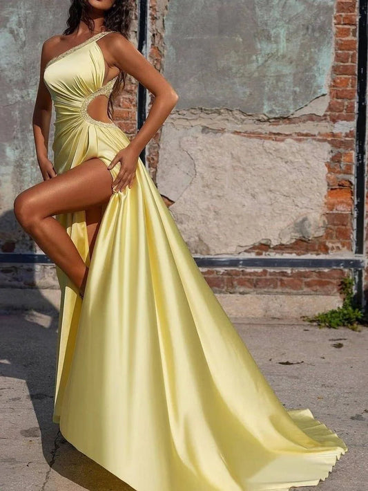 Tight/Straight Shoulder to Floor Prom Dress