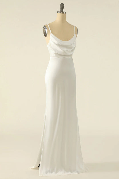 Elephant satin minimalist wedding dress