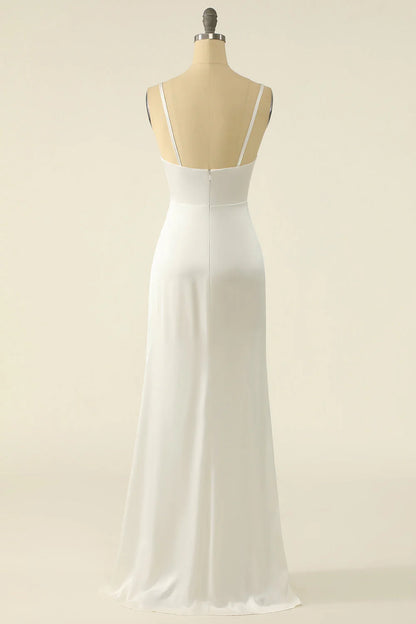 Elephant satin minimalist wedding dress