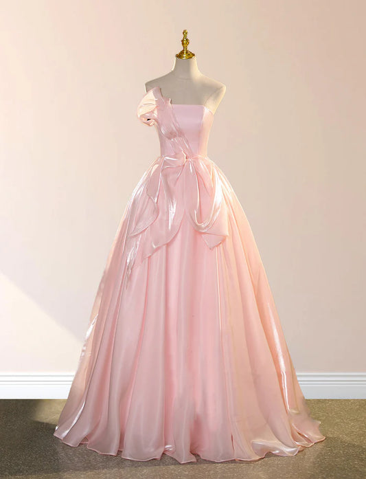 Elegant Shiny Pink Eugenia Ball Dress Adult Dress