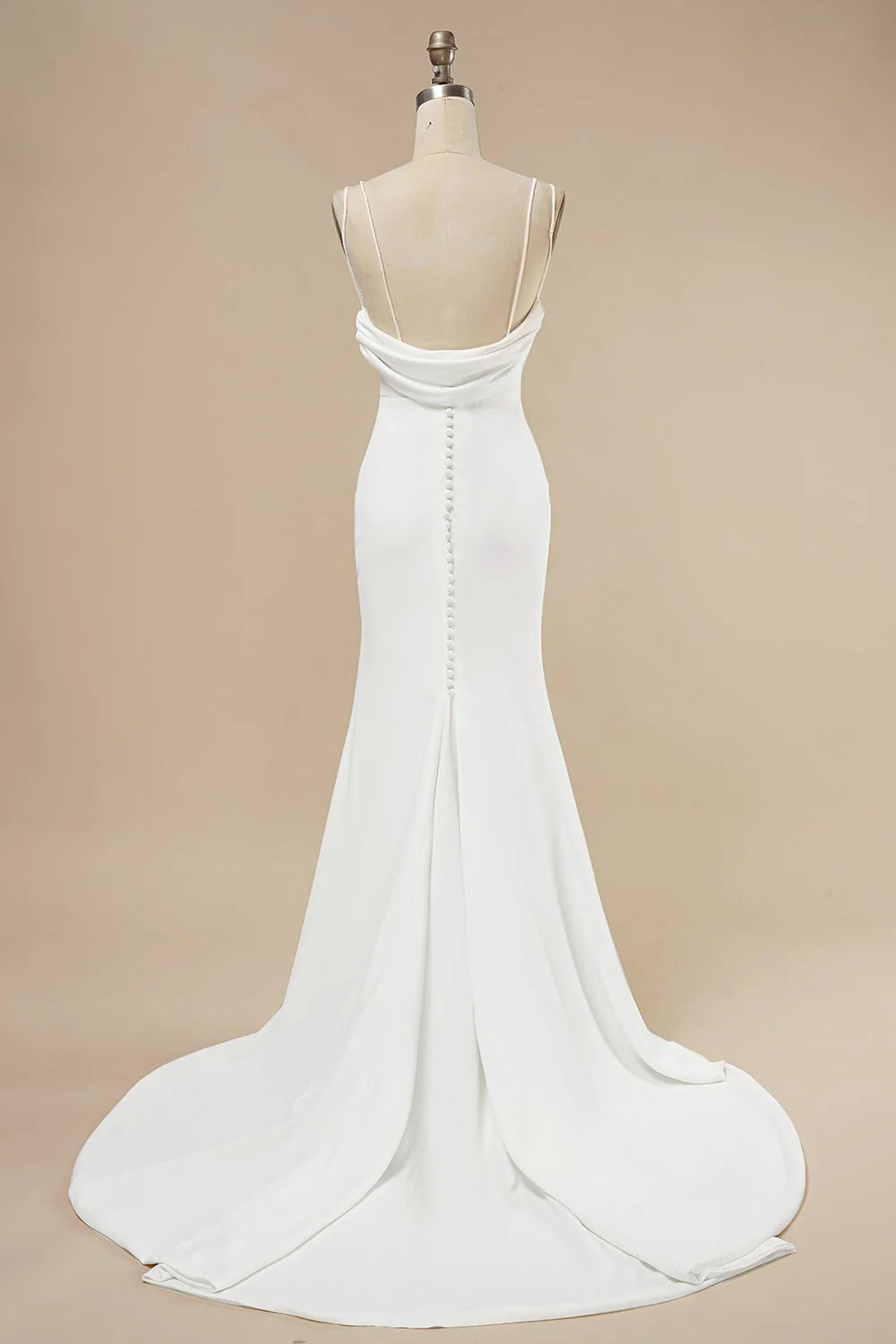 Lotus edge fishtail bohemian and ground length wedding dress