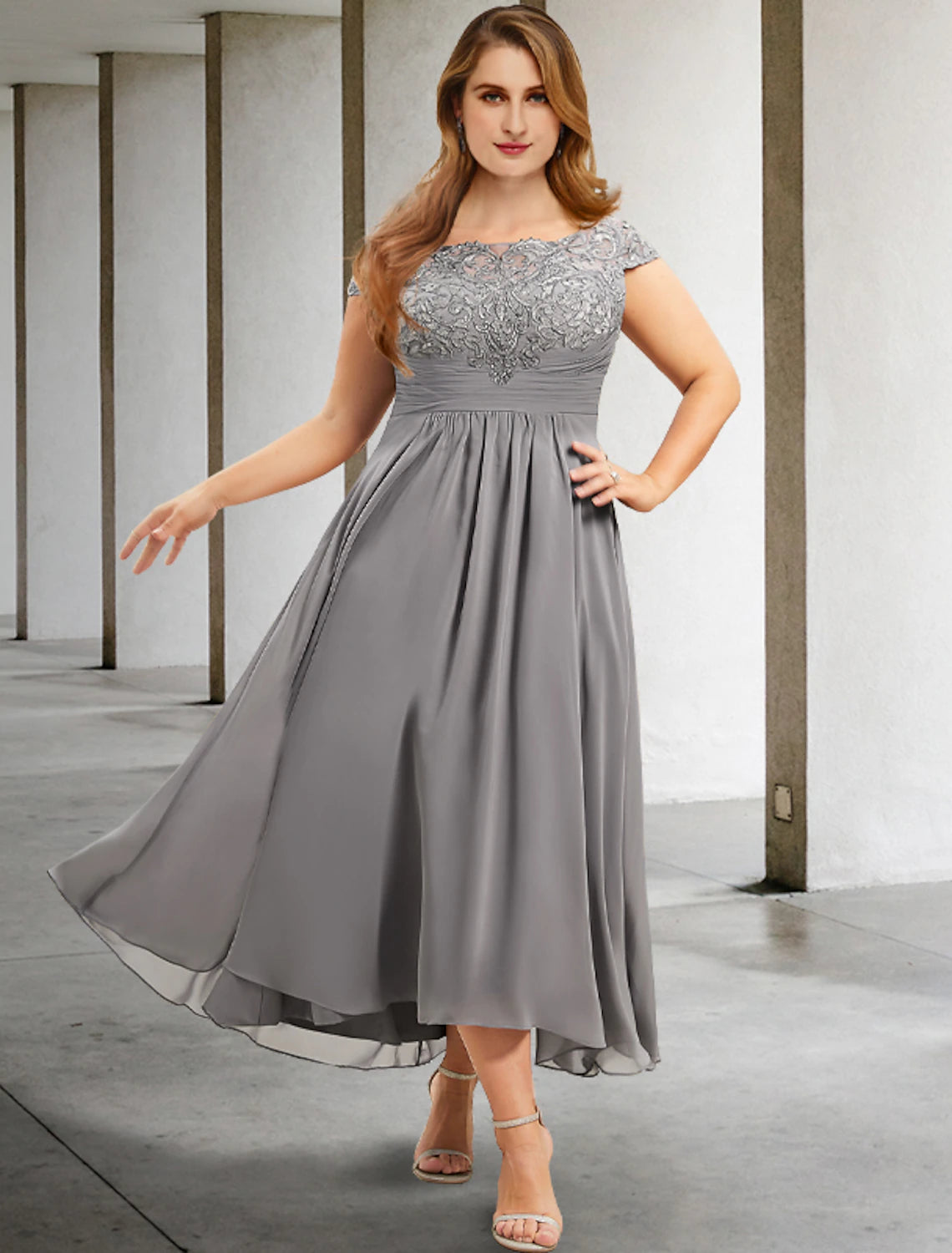 A-Line Plus Size Curve Mother of the Bride Dresses Elegant Dress Forma