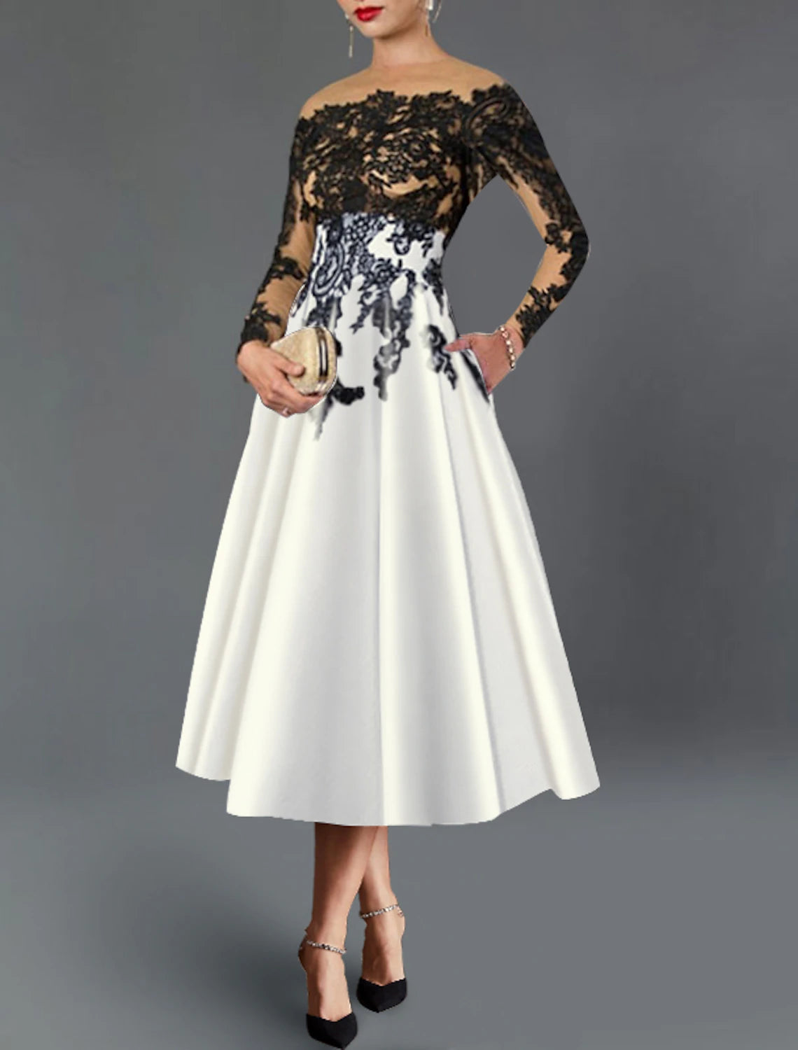A-Line Cocktail Dresses Elegant Dress Fall Wedding Guest Dress For