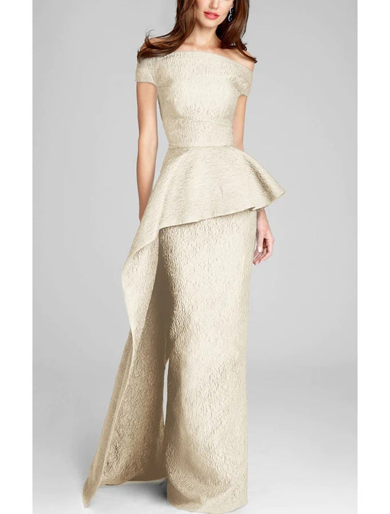 Sheath/Column Sleeveless Floor-Length Evening Dress with Open Back main image 0