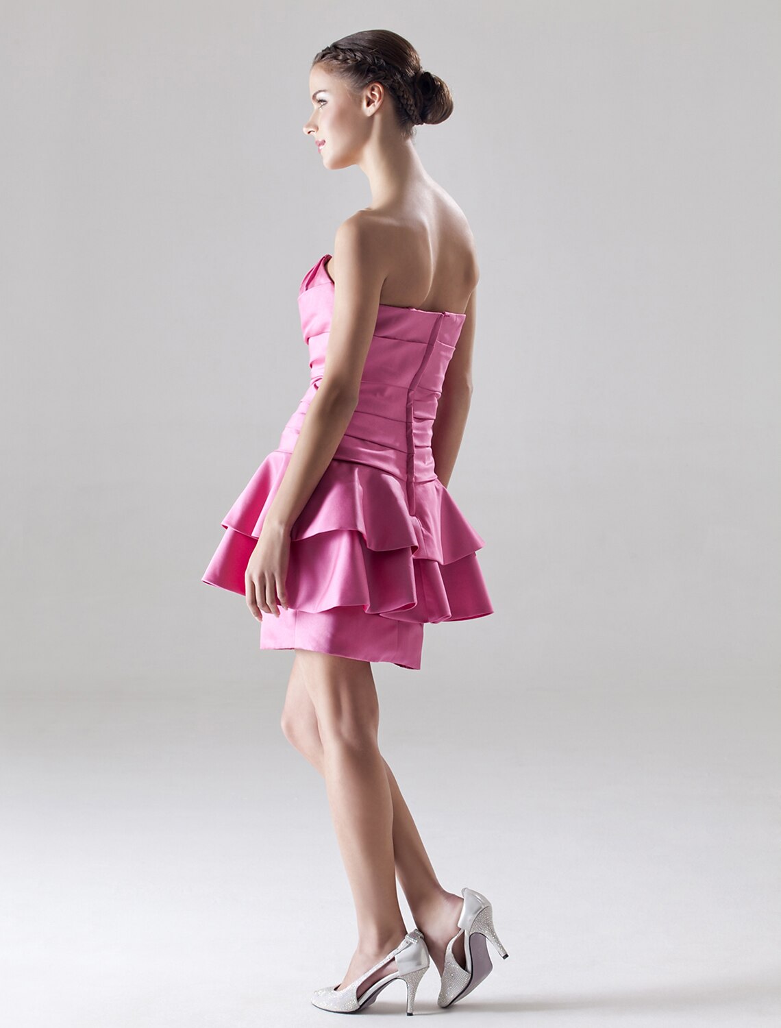 A-Line Dress Homecoming Cocktail Party Short / Mini Sleeveless Sweetheart Satin with Side Draping